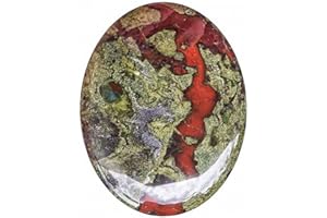 PANDIUI23 Piedra sangre dragón palma, Piedras de Preocupación, piedra de preocupación natural ovalada, Piedra natural, Piedra ovalada para Equilibrar Reiki, Terapia (Piedra sangre de dragón, 70-80 gramos)