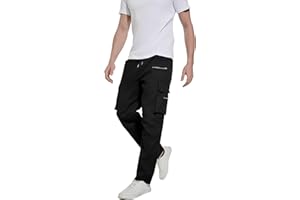 YAOHUOLE Pantalon Cargo Homme Pantalon Homme Elastique Cargo Jogging Cargo Homme Pantalon Baggy