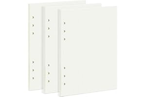 PALUDO 3 Packungen A5 Nachfüllpapier Gepunktet, 135 Blätter A5 Papier Nachfüllbare Refill Paper, 6 Löcher Nachfülleinlagen Loose Notizpapier für Filofax A5 Notizbuch Ringbücher Skizze Einsätze