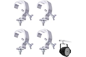 LONGHAO 4 ganci per traverse, fibbia rapida, morsetto per illuminazione palcoscenico, per prodotti DJ Par Light Fit 30 – 52 mm di diametro del tubo per illuminazione palcoscenico