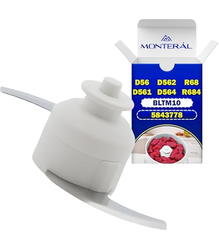 MONTERAL Coperchio Tritatutto con Codice Originale 5843799 per Moulinex La Moulinette D56 R68 AD56 AD564 AD5647 TR68 AR68 AR684 AR6845 A10D03 TMA013 - Kit Comprende Un Panno Microfibra