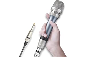 Depusheng C90 Microphone Filaire Professionnel Mic Vocal Dynamique Microphone Portable pour la Maison KTV, Chant, Discours, Mariage, scène, activités de Plein air