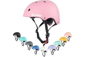 Glerc Kids Bike Helmet, Lightweight Adjustable Multi-Sport for Bicycle Skateboard Scooter, 2 Sizes Toddler Youth & Kids, Multiple Colors