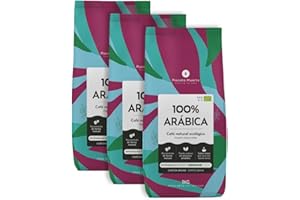 PLANETA HUERTO BONSÁI PLANETA HUERTO | Pack 3x Café Grano Ecológico 100% Arábica 1 Kg – Café Grano bio premium sabor suave y afrutado, ideal espresso, italiana y prensa francesa