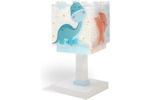 Dalber Lámpara Infantil De Mesa o Mesita Baby Dinos Dinosaurios, 63451, G4-4W LED - Bombilla incluida