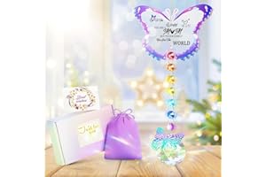 FOCXOIO Gifts for Mum from Daughter Son Crystal Butterfly SunCatchers, Mom Gifts, Presents for Mum on Her Birthday Christmas, Unique Gifts Idea for Mothers Day