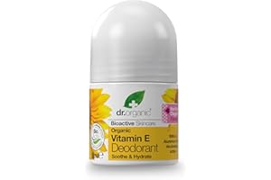 DR. ORGANIC Dr Organic Vitamin E Deodorant, Aluminium Free, Mens, Womens, Natural, Vegan, Cruelty-Free, Paraben & SLS-Free, Organic, 50ml, Packaging may vary