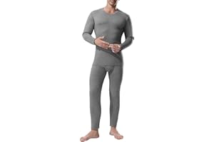 Channo Ropa Interior Térmica para Hombre: Camiseta Manga Larga y Pantalones Térmicos - Ideal para Correr y Esquiar