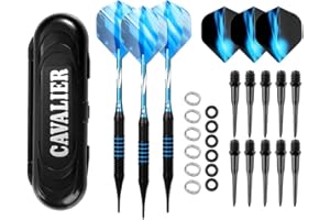 Crazy-M Soft Dartpfeile, Soft Dart 3 Stück 18 g Dartset Turnier Soft Tip Dartpfeile Set für Elektronische Dartscheibe mit PU Bag, Aluminium Schaft, Standard Pet