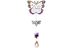 MESTECTPET Oma Geschenk, Oma Kristall Sonnenfänger Geschenk zum Geburtstag Muttertag Weihnachten, Geschenk Oma Geburtstag,Personalisierte Geschenke für Oma, Geschenk für Oma von Enkelin und Enkel
