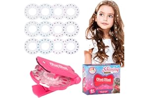 Aonuily Hair Bedazzler, Hair Gem Stamper with 180 Hair Gems Hair Blinger Bling for Girls Kids Sparkling on Braided Hair (Hair Bedazzler Kit)