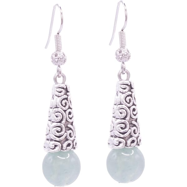 Silverly Orecchini A Goccia Nodo Celtico | Argento 925 E Turchese Rotondo, Design Intrecciato Traforato, Ipoallergenici, Regalo Donna