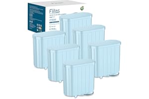 Fiitas Filtro Acqua per Macchina Caffè Compatibile con Philips CA6903 Macchina da Caffè, Zero Limescale Alcalino Filtro Acqua e Anticalcare per Philips AquaClean(6 Pezzi)