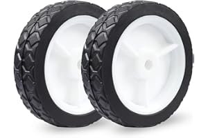 Zweipappel 2 ruote di ricambio universali in gomma, 125 mm, per carrello, diametro foro dell'asse 12,7 mm