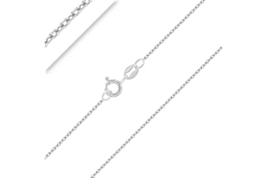 Planetys - Collier - Chaîne Argent 925/1000 - Maille Forçat Diamantée - finition Rhodié - Largeur: 1 mm