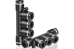 TAILONZ PNEUMATIC 8MM DE DExt. 5 piezas conectores rápidos rectos de plástico para conductos de aire PK-8 (5 vías)