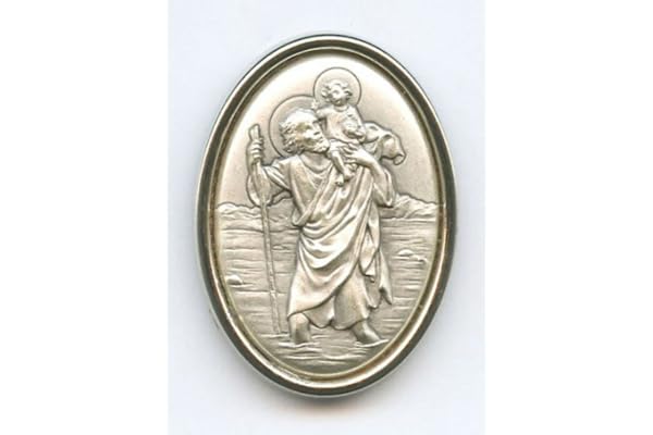 ilhorin Plaque Auto Saint Christophe Ovale - Protecteur des automobilistes (Livraison Gratuite)