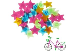 NT-ling Star Bike Wheel Spokes Bead Plastic Clip Bead Plastic Bike Spokes Colorful Bicycle Spokes Decorations for Childrens Bicycle Spokes Accessories Wheel Decorations 36 Pieces