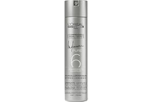 L'Oréal Professionnel, Laque Infinium Pure, Diffusion Ultra Fine, Brillance & Toucher Naturel, Formulation Légère & Hypoallergénique, Fixation Souple/Forte/Extra Forte, Sans Parfum