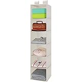 Amazon Brand – Umi 6 Shelves Hanging Storage, Hanging Wardrobe Storage Organiser, Advanced non-Woven Fabric, with 2 Wide Stra