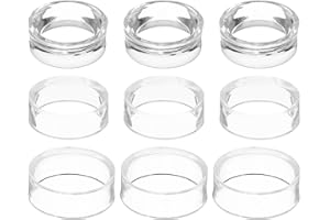 PATIKIL 1,7"/1,2"/0,6" Supporto Sfera Baseball Rotondo, 9pz Supporto Sfera in Acrilico Porta Sfera in Cristallo Trasparente per Palle Golf Softball Biglie Collezioni Sfere Cristallo