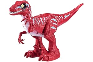 ROBO ALIVE ZURU Giocattolo di Dinosauro Rapace infuriato (Raptor Rosso) Rampaging Toy, Colore, 25289A