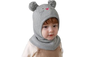 Magracy Dziecko maluch dzieci zima ciepły kaptur czapka polarowa z podszewką dzianinowa czapka szaliki z uszami