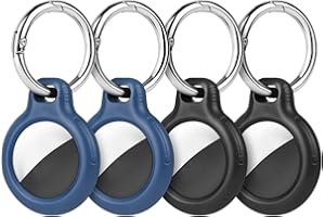 Ainiv 4PCS Étui de Protection pour Airtag Key Finder, Étui Anti-Rayures Portable pour AirTags, Housse de Protection Porte Clé Locator Tracker pour Clés, Enfants, Animaux