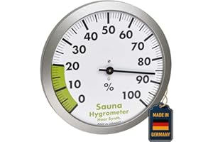 TFA Dostmann Analog Sauna Hygrometer Heat Resistant Humidity Measure L120xW37xH120mm