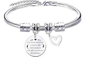 QTQTLP Regalo Amicizia Bracciale,Donna Bracciale Ispiratore Donna Ragazza per La Migliore Amica Regalo di Laurea