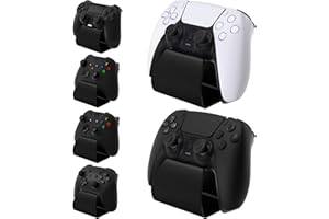 playvital Stand-AL Game Controller Stand for ps5, for ps4, Aluminium Metal Display Gamepad Holder for Xbox Series X/S, Xbox One, Switch Pro, Universal Desktop Controller Supporter, Black(2 Set)