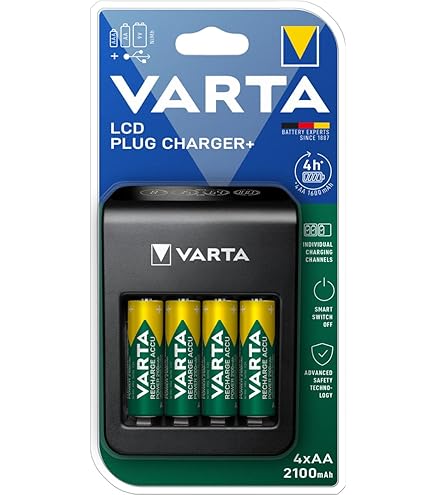 ANSMANN Chargeur Enfichable PhotoCam III Pour 2 Ou 4 Accus NiMH Ou NiCd / Chargeur Pour Accus AAA & AA / Avec Indicateur De Charge, Détection Des Accus Défectueux Et Protection Contre