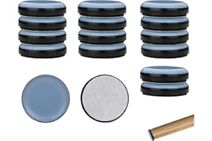 LUXSTELLAR Deslizadores de muebles para muebles pesados, 16 unidades, teflón con protección antideslizante para sillas, mesas y armarios, deslizadores de muebles, de plástico, ideal para el hogar, oficina
