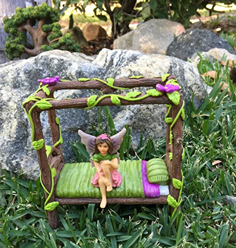 Emma, die sitzende Gartenfee – eine Outdoor / Indoor Miniatur-Fee-Statue für Ihre Feengarten – Fairy Garden - 9