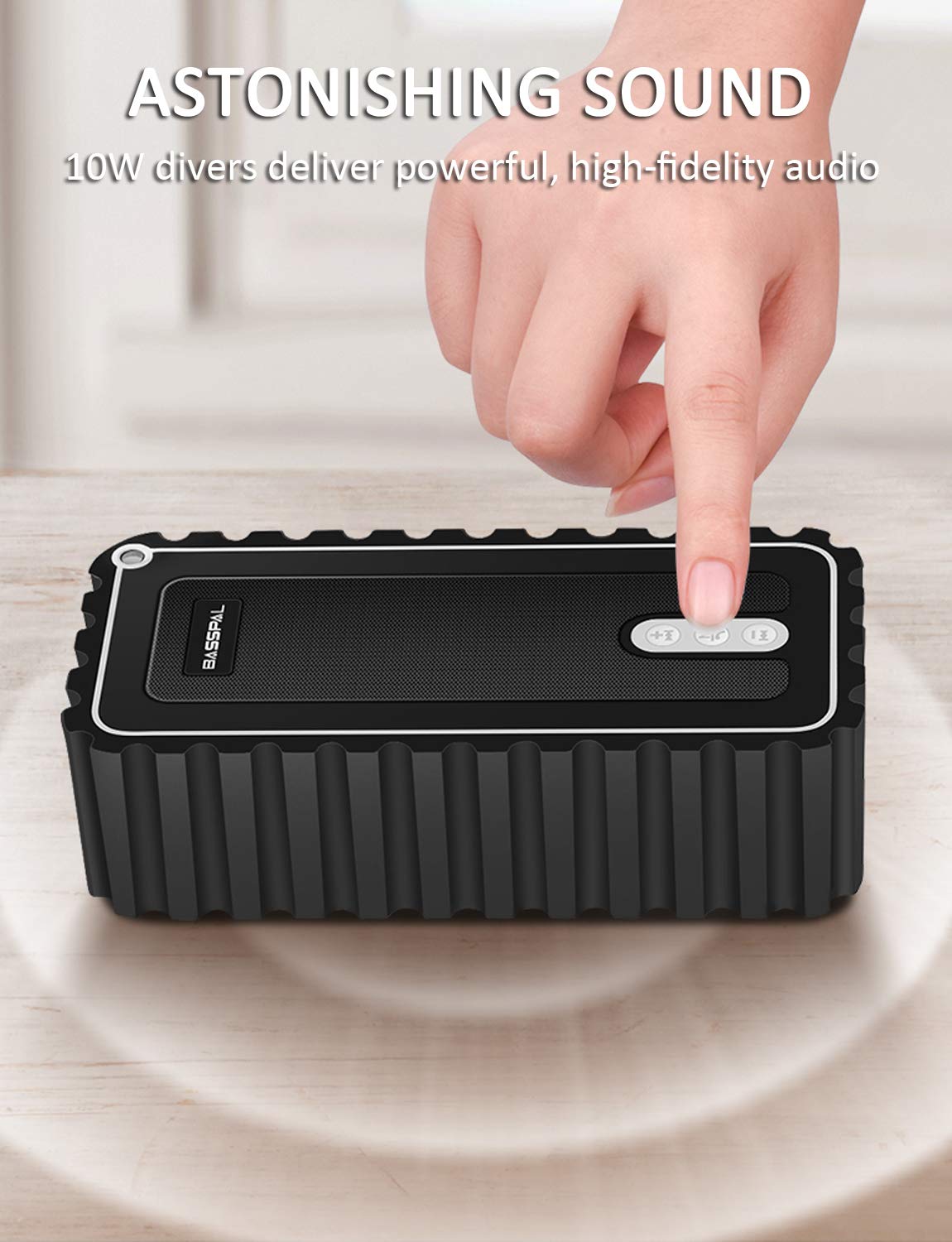 BassPal-Enceinte-Bluetooth-tanche-IPX7-Enceinte-Portable-10W-Son-Stro-Basse-Riche-12-Heures-dautonomie-en-Lecture-Micro-Intgr-et-Haut-Parleur-sans-Fil-Extrieur-pour-Piscine-Douche-Radio