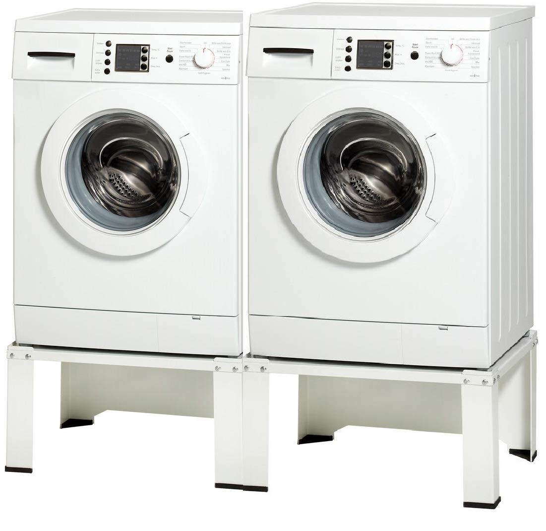 Doppel-Untergestell-fr-Waschmaschine-Trocker-Khlschrank-Doppelsockel-Unterschrank-Erhhung