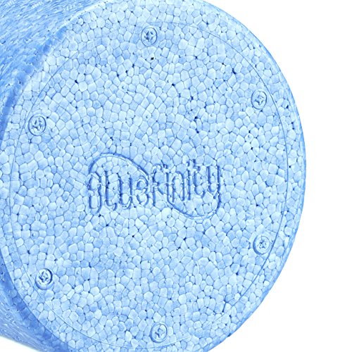 Bluefinity Massagerolle glatt, Selbstmassagerolle wahlweise 30 cm, 45 cm oder 60 cm Länge, 15 cm Durchmesser, für Faszientraining, gegen Verspannungen, Faszienrolle zur Selbstmassage, blau - 6