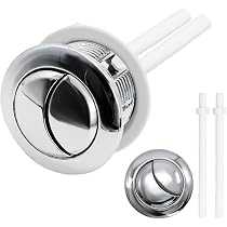 2 Pulsadores Cisterna Universal 38mm: Doble Descarga, Varilla Ajustable 112mm (Aro 37-44mm)