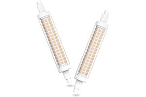 AGOTD Żarówka LED R7s 118mm, Ciepła biel 3000K 10W odpowiednik 100W 125W Lampa halogenowa, 1300LM Nieściemnialna, J118 Slim Podwójny Effeto R7s LED liniowe światło do światła punktowego i ściennego, 2
