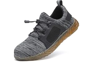 SAMKO Lightweight Breathable Steel Toe Cap Safety Shoes Work Shoes Trainers Protective Footwear for Construction Industrial