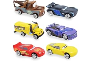 ZGCXRTO Cars Macchinine, Cars Giocattoli, 6 Pezzi Mini Macchinine per Bambini, Veicoli Giocattolo Modello Auto Torta Toppers per Ragazza e Ragazzo Decorazione di Torte Auto