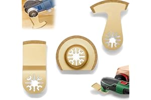 COZERI 3 Stück Multitool Sageblätter Hartmetall Zubehor Für Fliesen Fugenmortel Beton Mauerwerk Oszillierende Klingen Für Multifunktionswerkzeuge Ideal Zum Schneiden