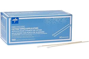MEDLINE Cotton-Tipped Applicators, 6", 100 Applicators/Box