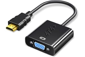 4T4+ HDMI to VGA, 1080P Compatible HDMI to VGA Adapter for Computer, Laptop, PC, Monitor, HDTV, Digital to Analog Converter Cable for Xbox 360, PS3, TV Box to Projector Displayer