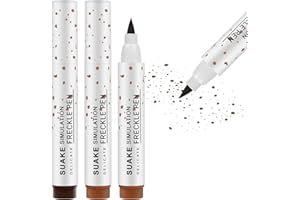 LOPHE Sommersprossen Stift, 2Pcs Wasserdicht Freckle Pen Natürlich Aussehende Sommersprossen Langlebiger Sopt-Stift mit Weichem Punkt für Natürliches, Freckle Make-up, Dunkelbraun, Hellbraun