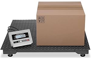 Steinberg Systems SBS-BW-5T/2KG Bodenwaage 5000kg / 2 kg Paketwaage 100 x 100 cm Plattformwaage Industriewaage Digitalwaage mit LCD-Anzeige