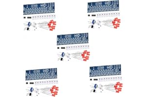 ZkeeShop 5Pcs Water Flowing Light Module NE555+CD4017 Module Electronic Production Suite Red LED Light DIY Kit
