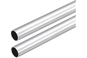 DMiotech 2Pack (19mm OD x 17mm ID) Tubo Redondo de Aluminio 6063 de 300mm de Longitud para Construcción de Estructuras Metálicas en Proyectos de Bricolaje