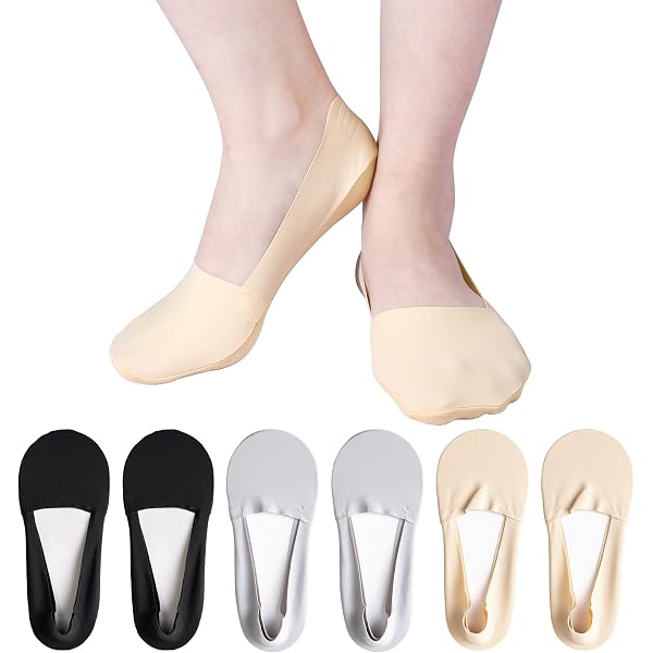6 Paar Unsichtbare Füßlinge Damen – Rutschfeste Ballerina-Socken Aus Baumwolle, Größe 34-38, Mit Spitze