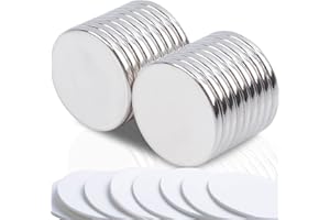 MIN CI 20x2mm Calamita Adesiva, Calamite Potenti Piccole 18 Pezzi Magneti Neodimio Forti Rotonde Mini Magnete per Frigorifero Lavagna Bianca Magnetica Ufficio